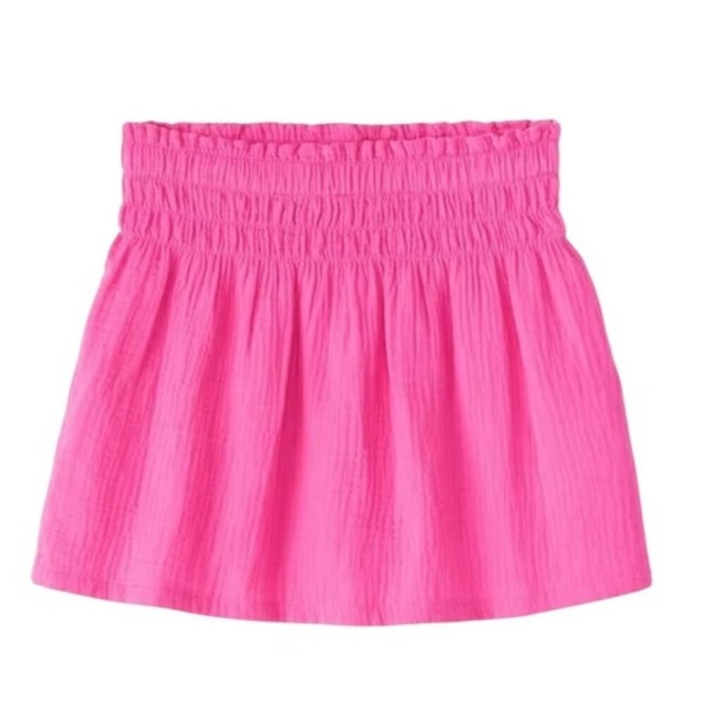 Hannah Anderson‎ Smocked Skirt Cotton Muslin Size 12 Pink Gauze Cotton Fairycore